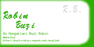 robin buzi business card